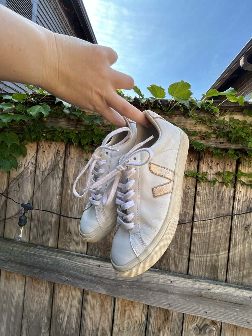 Veja Esplar Leather Extra White Rose Gold Sneakers Women’s Size 6